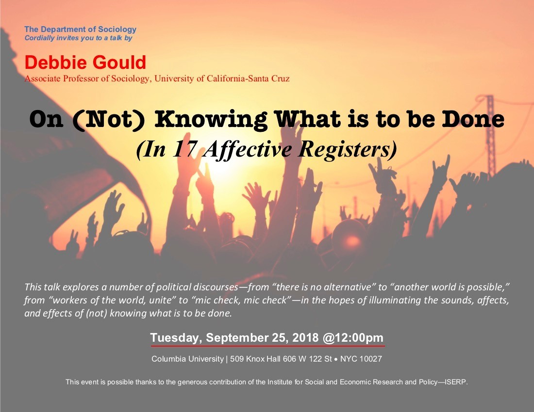 "On (Not) Knowing What is to be Done" On (Not) Knowing What is to be Done